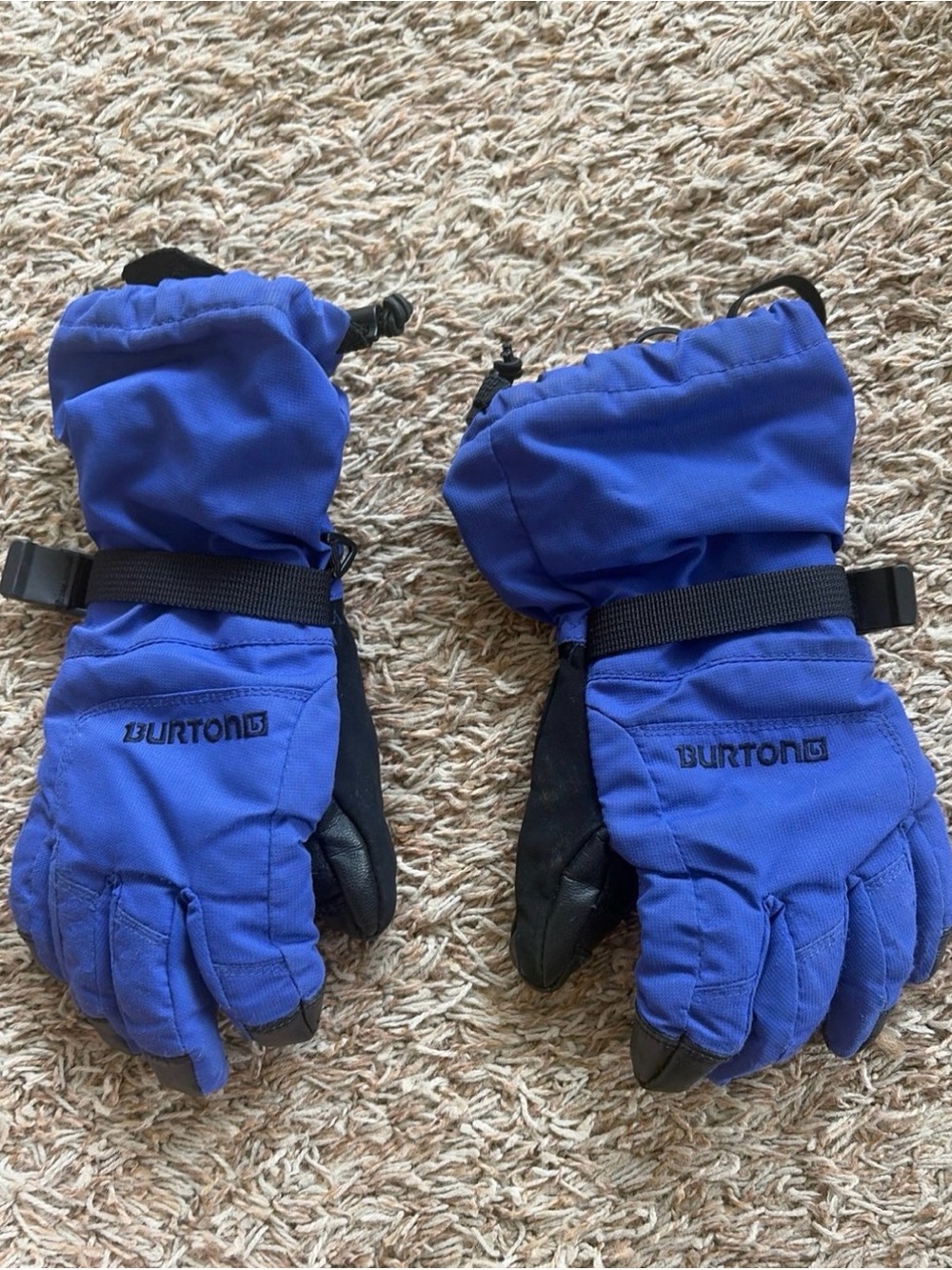 Burton Kids Royal Blue Snow Mittens with Black Palms